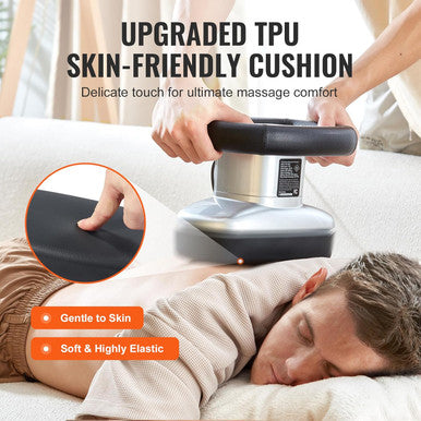 Vevor Chiropractic Massager With Heat And Adjustable Vibration Professional Orbital Handheld Therapeutic Body Massage Tool For Back Neck Shoulder Muscle Pain Relief