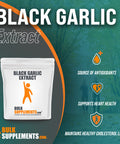 BulkSupplements Black Garlic Extract - Circulation Supplements - Black Garlic Supplement - Antioxidants Supplement - Garlic Supplements - Aged Garlic Extract (500 Grams - 1.1 lbs)