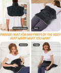 Heating Pad For Neck And Shoulders, Cordless Weighted Heated Neck Shoulder Wrap With Battery, Portable Electric Neck And Shoulder Heat Pad With 3 Heat Settings, 16'' X 20'', 2.6Lbs