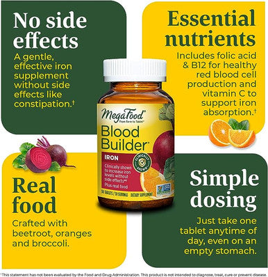 Megafood, Blood Builder 30 Tablets