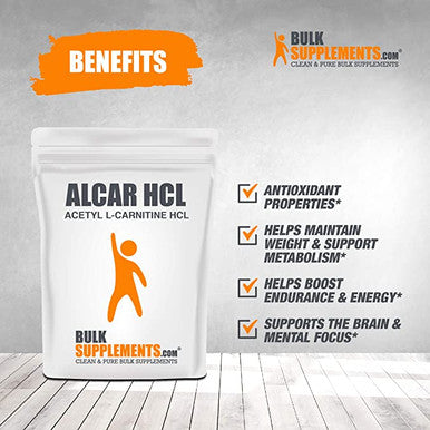 BulkSupplements.com ALCAR HCl (Acetyl L-Carnitine HCl) - Memory Supplement for Brain - Carnitine Supplement - Vegan Amino Acids (1 Kilogram - 2.2 lbs)