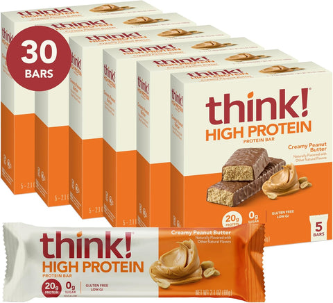 think! Protein Bars, High Protein Snacks, Gluten Free, Kosher Friendly,Variety Pack, Nutrition Bars, 2.1 Oz per Bar, 12 Count (Packaging May Vary)
