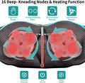 Shiatsu Neck Back And Shoulder Massager With Heat For Pain Relief Deep Tissue, 16D Electric Back Massages With 3 Ddjustable Intensity For Neck, Back, Shoulder,Foot,Body,Office & Home & Car Use