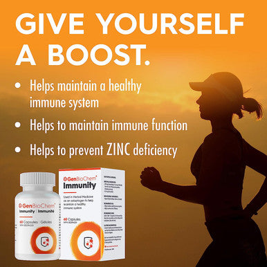 GenBioChem Immunity |200mg of priority 60 Capsules | American Ginseng Extract & Zinc for Boost Immune System Function, Immunity Support for Adults, Immunity Booster & Prevent Zinc Deficiency