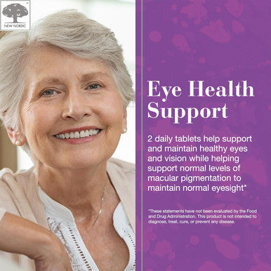 Nordic Blue Berry Eye Vitamin Lutein Supplement With Zinc, Supports Macular Pigmentation, Eye & Vision Function, 60 Tablets (Pack Of 1)