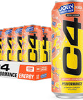 C4 Performance Energy Drink Cosmic Rainbow, Zero Sugar Carbonated Preworkout Energy, 200mg Caffeine with Beta Alanine, 16 Fl Oz (12 Pack), Packaging May Vary