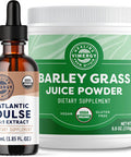 Vimergy Usda Organic Atlantic Dulse 55 Servings And Organic Barley Grass Juice Powder 62 Servings - Bundle