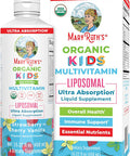 Maryruth Organics Multivitamin for Kids Sugar Multivitamin Liquid Vitamins for Kids Immune Support Supplement Cognitive Health & Overall Wellness USDA Organic Vegan Non-GMO 15.22 Fl Oz
