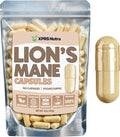 Xprs Nutra Organic Lions Mane Supplement Capsules - 180 Count (90 Day Supply) of Premium Lion's Mane Mushroom Capsules for Mental Clarity Cognition and Immunity Lions Mane Powder Capsules