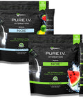 Karamd Pure I.V. - Doctor Formulated Electrolyte Powder Drink Mix 2 Flavor Bundle Refreshing & Delicious Hydrating Packets With Vitamins & Minerals 1 Variety Bag & 1 Watermelon Bag (32 Sticks)
