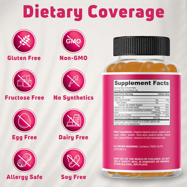 200Mg Hydrolyzed Gummy Collagen For Women & Men. 2500Mcg Biotin Gummies With 5Mg Vitamin E, 50Mg Vitamin C & 5Mg Zinc. Gluten-Free, Non-Gmo, Keto Friendly Adult Biotin And Collagen Vitamins