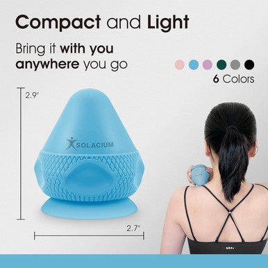 Solacium Mountable Massage Therapy Tool - Multi-Surface Suction Cup Wall Massage Tool For Sore Muscles, Myofascial Release, Stress Relief, Trigger Point And Deep Tissue Massage (Light Blue)