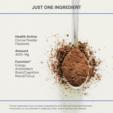 Blueprint Bryan Johnson Non Dairy Cocoa Powder - 7.5% Flavanols, 100% Pure Cocoa, Low Fat Unsweetened Cocoa, Undutched, Keto Friendly, Great for Baking & Cooking, Tested for Heavy Metals (12 Ounces)
