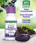 Nature's Truth Black Elderberry Extract 4250mg | 8 oz Syrup | Super Concentrated Sambucus Supplement | Vegan, Non-GMO, Gluten