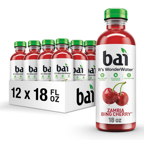 Bai Antioxidant Infused Water Beverage, Molokai Coconut, with Vitamin C and No Artificial Sweeteners, 18 Fluid Ounce Bottle, 12 Pack