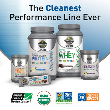 Garden of Life Sport Organic Plant Based Pre Workout Powder Packets Blackberry Flavor 12Ct Tray