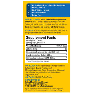 Nature Made Triple Flex Triple Strength Caplets 120 Count For Joint Support