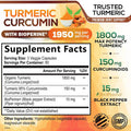 Nature'S Nutrition Turmeric Curcumin Supplement 1950mg with Black Pepper Extract 95% Curcuminoids - High Absorption Ultra Potent Turmeric Capsules with BioPerine Nature's Tumeric Pills for Joint Support - 240 Capsules
