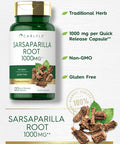 Carlyle Sarsaparilla Root Capsules 1000mg | 120 Count | Non-GMO Gluten Supplement