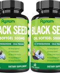 Papnami Premium Black Seed Oil Softgel Capsules - 2 Packs 60 Counts 500Mg - 4 Month Supply For Immunity Circulation Digestive Skin Hair & Body Management