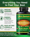 Life's Fortune Whole Food Multivitamin & Mineral Advanced Energy Support Supplement Daily Wellness for Men & Women Amino Acids 180 Vegetarian Tablets