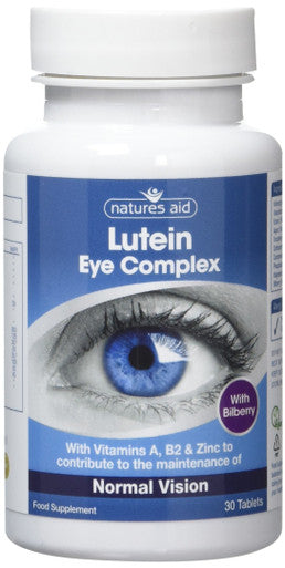 Natures Aid Lutein Eye Complex With Bilberry - Pack Of 30 Tablets