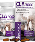 BRONSON CLA 3000 Conjugated Linoleic Acid Extra High Potency - 3,000 mg - 120 Softgels