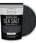 Sea Salt Superstore Black Salt Hawaiian-Style Black Lava Sea Salt Black Sea Salt with Activated Charcoal Black Hawaiian Sea Salt for Cooking & Finishing 14 oz Bag