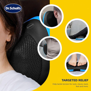 Dr. Scholl'S Multi-Purpose Massage Pillow With Heat Therapy, Versatile Massage Tool For Assisted Pain Relief And Deep Relaxation, Overheat Protection, Auto Shut-Off, Velcro Strap For Easy Fit