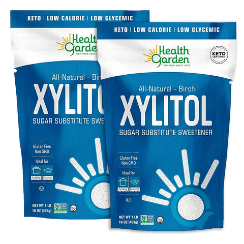 Health Garden Birch Xylitol Sweetener, 40 oz Bag ÃƒÂ¢Ã¢â€šÂ¬Ã¢â‚¬Å“ 100% Birch-Derived Xylitol Sugar Substitute for Baking & Coffee, 1:1 Sugar Replacement, Supports Teeth, Keto, Vegan, Non-GMO