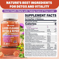 Liver Cleanse Detox & Repair Gummies With Milk Thistle 1500Mg, 18-In-1 Liver Health Supplement With Berberine, Turmeric, Artichoke, Dandelion, Chanca Piedra, Vitamins B6 B9 B12, Sugar (Pack Of 2)