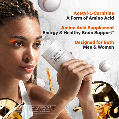 Codeage Liposomal Acetyl-L-Carnitine+ Supplement - 500 mg Acetyl-L-Carnitine per Serving - 3-Month Supply Liposomal Delivery - Alcar Supplement - L-Carnitine - Non-GMO Gluten- 90 Capsules
