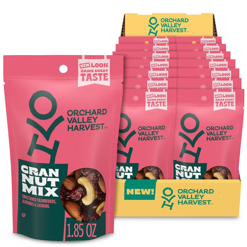 Orchard Valley Harvest Honey Roasted Mixed Nuts, 1 Ounce Bags (Pack of 15), Almonds, Peanuts, Pecans, and Cashews, Gluten Free, Non-GMO, No Artificial Ingredients