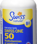 Swiss Natural Timed Release Swiss One 50 | All in One Multi Vitamin & Mineral with B Vitamins | Daily Maintenance for Overall Health | No Additives | 72 Caplets