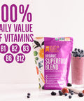 Betterbody Foods Organic Superfood Powder with Protein Vitamins C E and B12 (12.7 oz.)