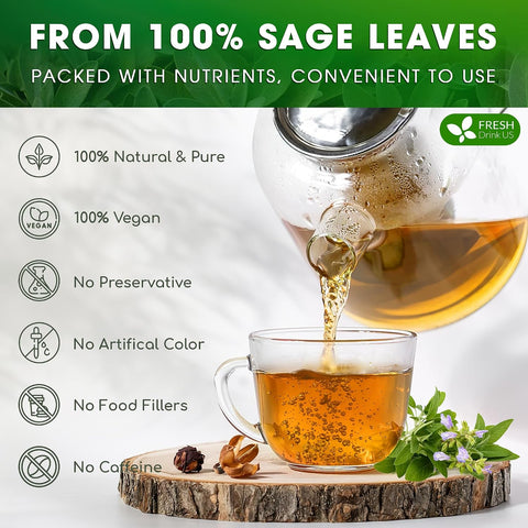 FreshDrinkUS, Premium 50 Mulberry Leaf Tea Bags, 100% Natural & Pure from Mulberry Leaves. Herbal Tea. Made with Natural Material Tea Bags. No Sugar, No Caffeine, No Gluten, Vegan.