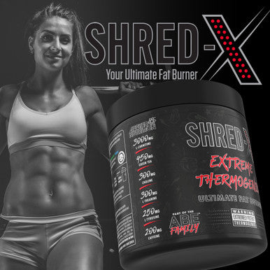 Applied Nutrition Shred X Thermo Powder Weight Loss Fat Burner with Green Tea L Carnitine Theanine Tyrosine, Thermogenic Energy Detonator Supplement, Shred-X 300g - 30 Servings (Sour Gummy Bear)