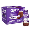 Quest Nutrition Chocolate Protein Shake, 45g Protein, 2g Sugar, 4g Net Carbs, Ready to Drink, Gluten Free, 12 Count | 45g Complete Protein, Ready to Drink, 4g Net Carbs, Gluten Free, Ultrafiltered Nonfat Milk, High Protein, 14 Fl Oz Bottles