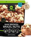 NUT CRAVINGS - Brazil Nuts Roasted & Salted - No Shell, Whole (16oz - 1 LB) Packed Fresh in Resealable Bag - Healthy Protein Food Snack, Food Assortments