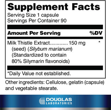 Douglas Laboratories Silymarin/Milk Thistle Capsules 150 Mg. Of Milk Thistle Extract 90 Capsules