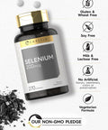 Selenium Supplement | 200Mcg Tablets | Vegetarian, Non-Gmo, Gluten Free | By Carlyle