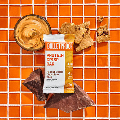 Bulletproof Protein Crisp Bars Peanut Butter Chocolate Chip 12 Pack