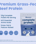 NativePath Complete Beef Protein Powder Isolate ÃƒÂ¢Ã¢â€šÂ¬Ã¢â‚¬Å“ Grass-Fed Pasture-Raised Dairy & Lactose Free Gluten Free Zero Sugar MCTs & Amino Acids ÃƒÂ¢Ã¢â€šÂ¬Ã¢â‚¬Å“ 20g Protein Vanilla Flavor 30 Servings