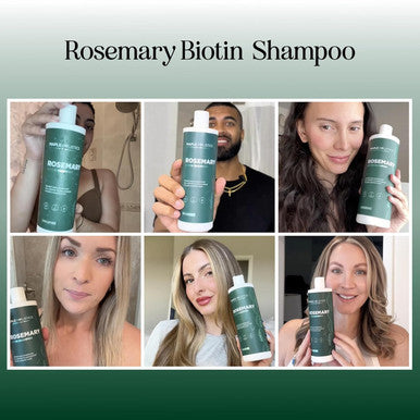 Rosemary Biotin Hair Serum & Shampoo - Maple Holistics Hair Regrowth Bundle With Boost Hair Thickening Serum Featuring Rosemary Peppermint & Black Castor Oil Plus Sulfate Biotin Shampoo For Hair