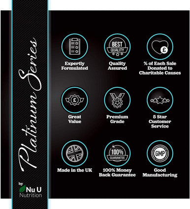 Glucosamine and Chondroitin, MSM, Vitamin C, Ginger, Turmeric Curcumin & Zinc | 90 Glucosamine Sulphate Capsules | Platinum Series by Nu U Nutrition Made in The UK