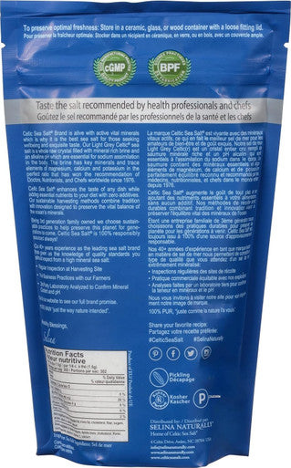 Celtic Sea Salt Light Grey 1 Pound Resealable Bag Additive- Delicious Sea Salt Perfect for Cooking Baking and More - Gluten- Non-GMO Verified her and Paleo-Friendly