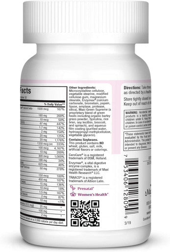 Maxi Health Maxi Prenatal 90 Count (Pack Of 1)