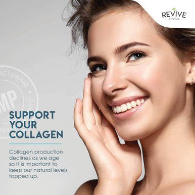 Revive Naturals Marine Collagen Capsules 2400mg - with Hyaluronic Acid & Vitamin C - 90 Capsules - Premium Complex for Skin Joints & Hair for Women & Men ÃƒÂ¢Ã¢â€šÂ¬Ã¢â‚¬Å“ Resealable and Recyclable Pouch by Alpha01