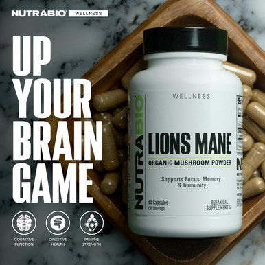 Nutrabio Lion's Mane (500mg)- 60 Veg caps