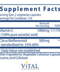 Vital Nutrients Vitamin C with Bioflavonoids Vitamin C and Bioflavonoid Formula 220 Vegetarian Capsules
